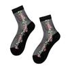 5 Paar Damen Frühling und Sommer Dünne Blume Anti Seide Klare Baumwollsohlen In der Röhre Socken