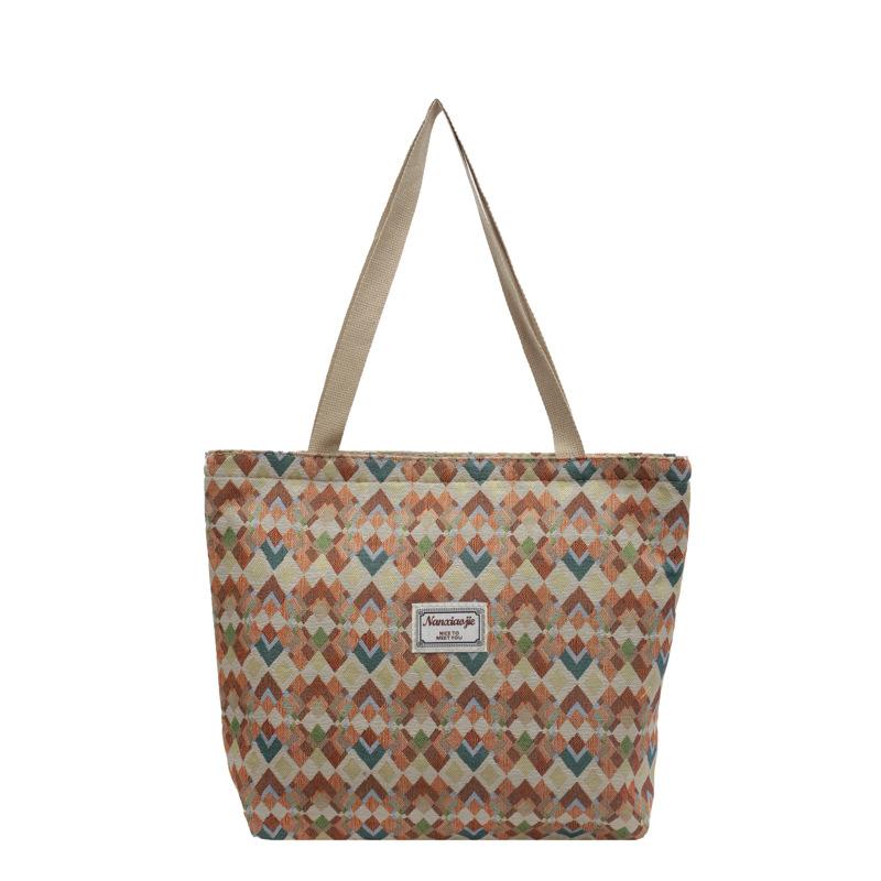 Niche Samiya Tote Bag Women's Ins New Fashionable Canvas Bag Large Capacity Commuting One-Shoulder Crossbody Bag