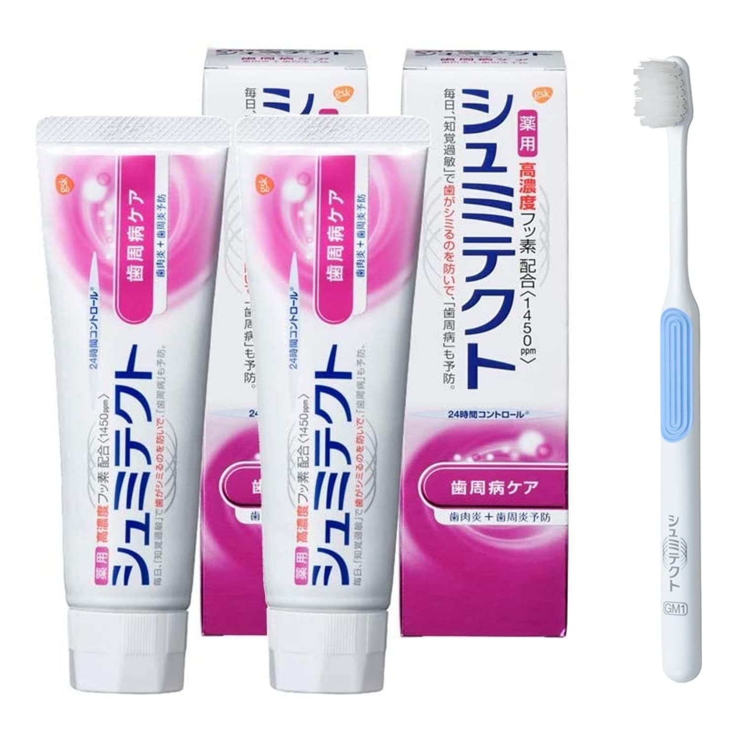 

Shumitect Periodontal Care [Quasi-drug] Toothpaste for sensitive teeth High concentration fluoride 1450ppm 2 bottles + toothbrush included