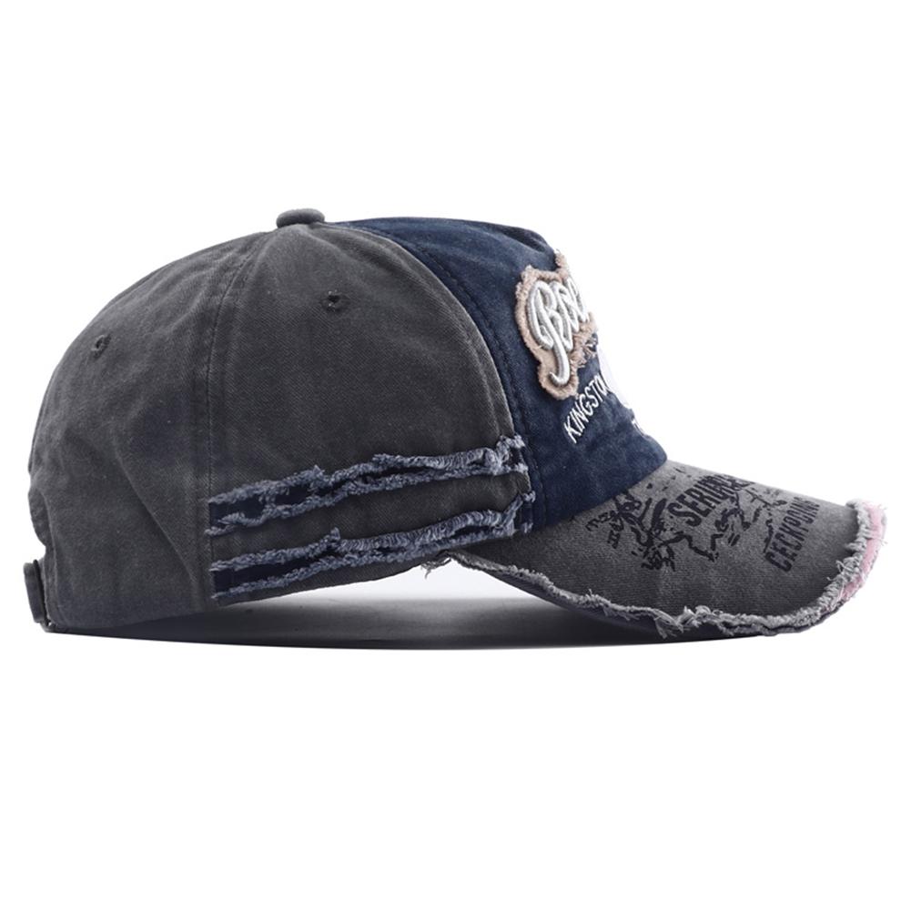 Baseball Cotton Washed Stitching Stitched Embroidered Alphabet School Old Vintage Caps Women Men Adjustable Casual Y2K Hat Hip Hop Urban Street