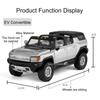 1:64 Scale Model Toy Off-road Cars EV Alloy Diecast Slide Forward Hood Opened Rubber Tires with Acrylic Box Simulation Vehicles