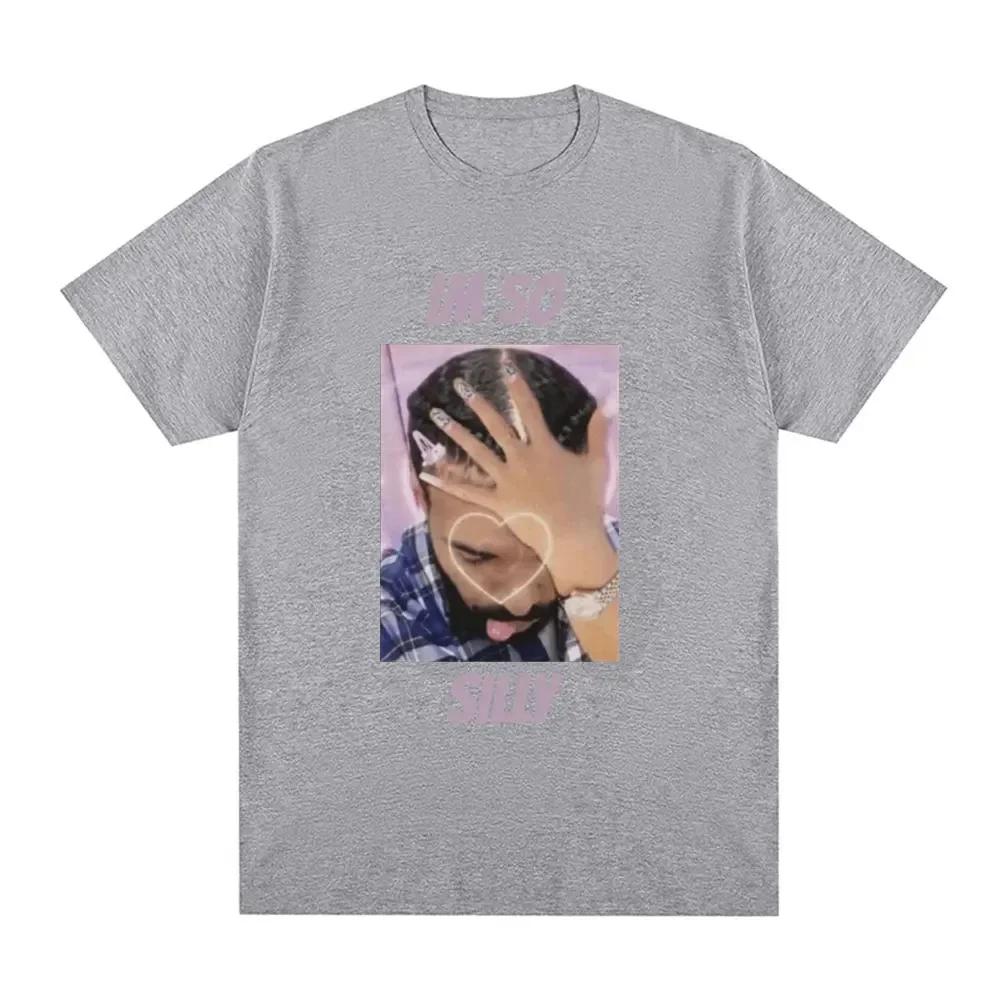 Unisex100% Cotton Casual Comfort Oversized T Shirts Funny Im So Silly Drake Meme T Shirt Harajuku Vintage T-shirt Streetwear