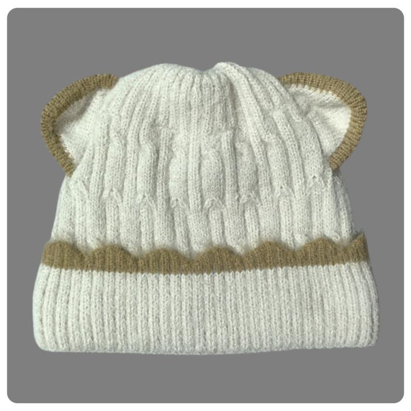 Women S Knit Hat With Panda Ears Warm Cute Korean Japanese Style