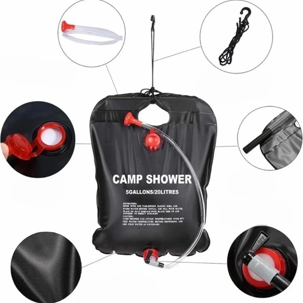 Compact Foldable Water Bag 20L Outdoor Shower Bag Multi-Purpose Solar Shower Bag  Camping Trips