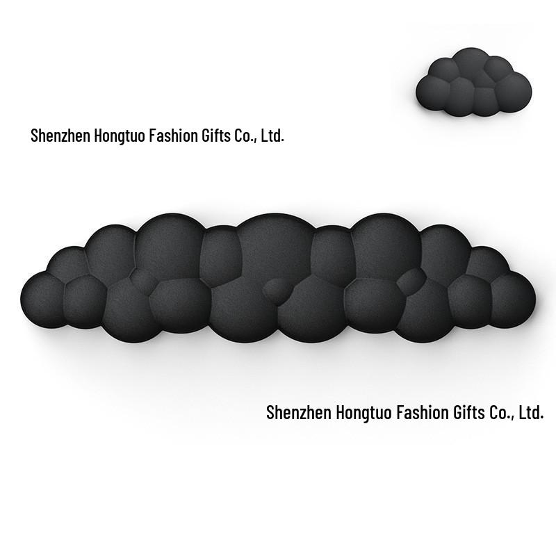 Cloud Leather Mouse Pad & Memory Foam Wrist Rest - Non-Slip Silicone Keyboard Support