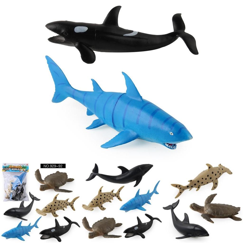 Stunning Pvc Marine Animal Models Featuring Shark Whale Dolphin Penguin Decor