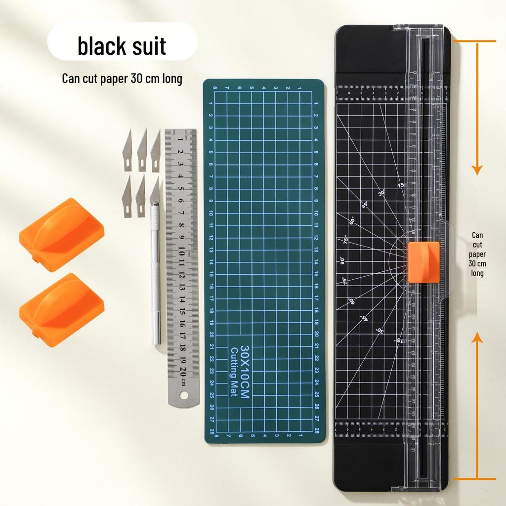 Dual Blade Portable Paper Cutter - Durable Sharp Craft & Office Knife for Students and Artists