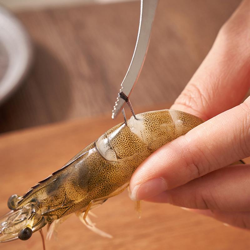 Shrimp Peeler And Deveiner Tool Shrimp Fish Scale Remover Multifunctional Portable Seafood Gadgets Tools For Family