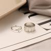 2 ks Vintage Jednoduché Zvieratko Motýľ Hviezda Mesiac Srdce Plameň Otvorené Prstene Pre Ženy Dievčatá Gotické Šperky Punk Čierna Súprava Prsteňov Pre Páry
