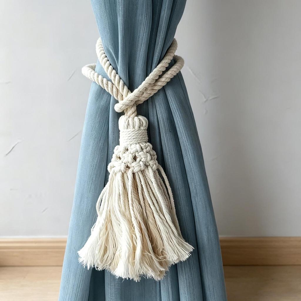 Bohemian Cotton Rope Handwoven Curtain Tie-Back for Home Decor