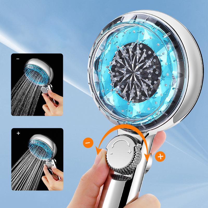 High Pressure Water Saving Filtration Shower Head Pressurized LED Temperature Digital Display Showerhead Bathroom Accessories