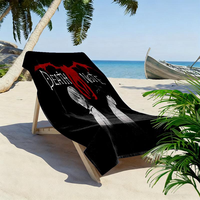 Death Note Print Beach Towel, Large Soft Quick Dry Towel for Beach Camping Swimming