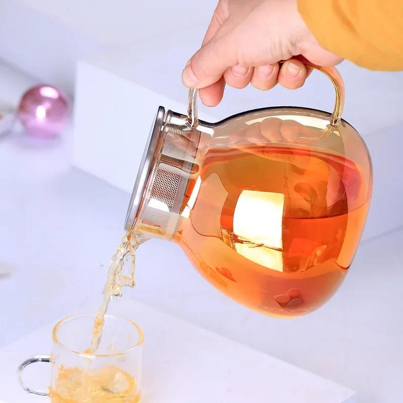 Electroplated Color Water Jug for Home Use Water Jug Luxury High-Temperature Resistant Glass Cold Pitcher Set Water Jug