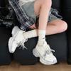 Thick-soled Beaded Fashion Dad Shoes for Women 2025 Popular Spring New Versatile Net Breathable Surface Sports and Leisure Shoes Tide