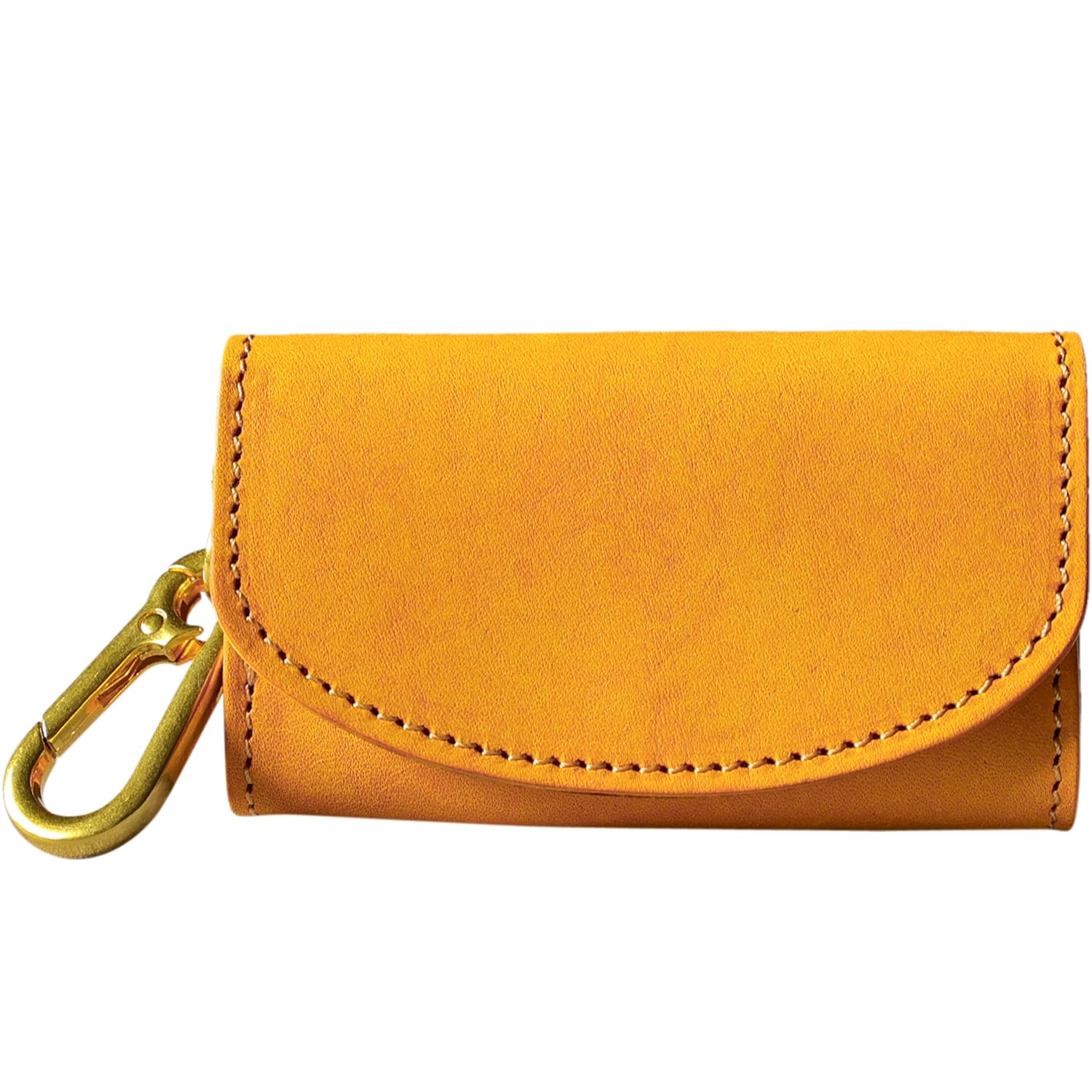 

[AURAMU] Made in Japan Carabiner Key Case & Coin Case, Italian Leather Coin Purse, Genuine Leather, Smart Key Compatible Wallet, MARGOT TOTTI Soleil,