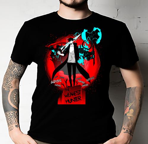 The Weakest Hunter Solo Level Classic T-Shirt UNISEX All Size S разноцветный