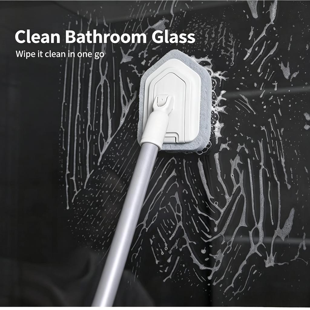 2 In 1 Cleaning Brush Extendable Long Handle Dual Head Design Dual Purpose Scrubber For Bathroom Floor Gap Cleaning