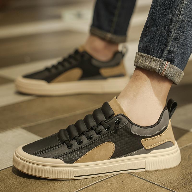 European Station Leather Fashion Men'S Shoes Trendy Brand Driving Little White Shoes Versatile Platform British Trend Casual Board Shoes Men