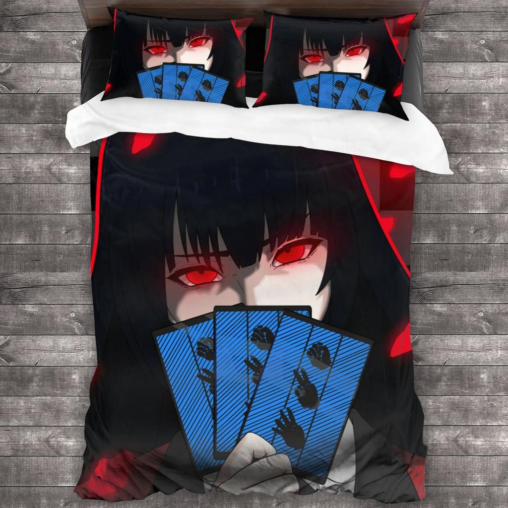 Kakegurui Yumeko Bedding Set Single Twin Full Queen King Size Bed Set Aldult Kid Bedroom Duvet Cover Sets 3D Print Anime 011