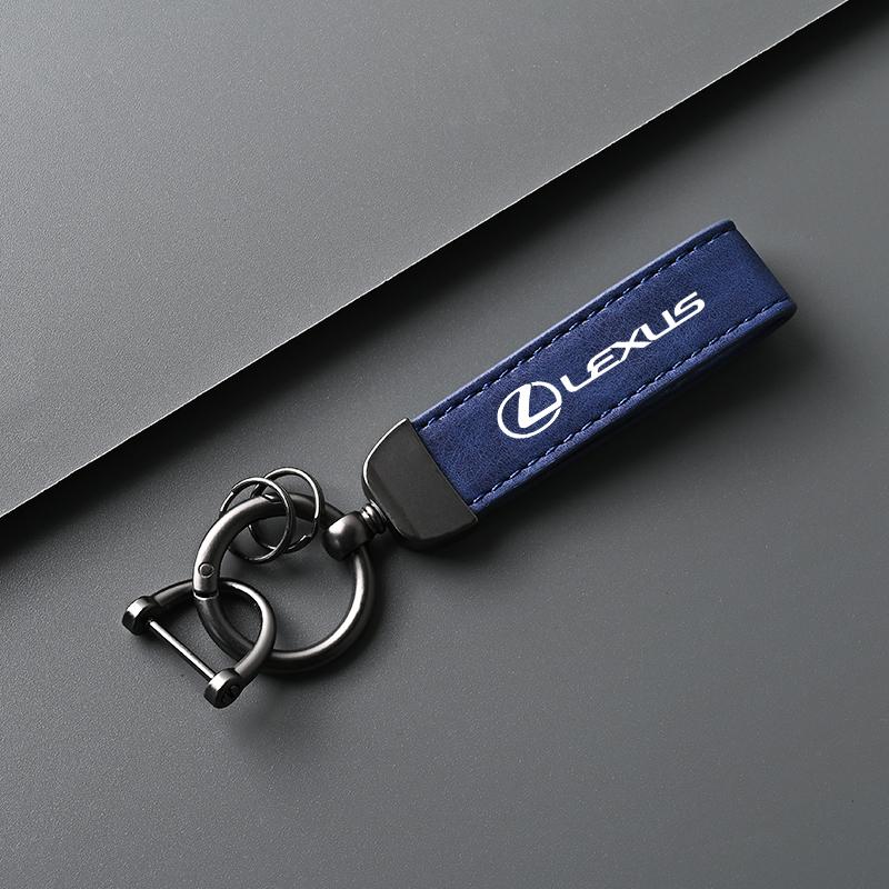 Leather Car Logo Keychain Key Chains Rings Pendant For Lexus GS F Sport 350 Ct200h Uvx 250h Nx 300h Rx Auto Keyring Accessories