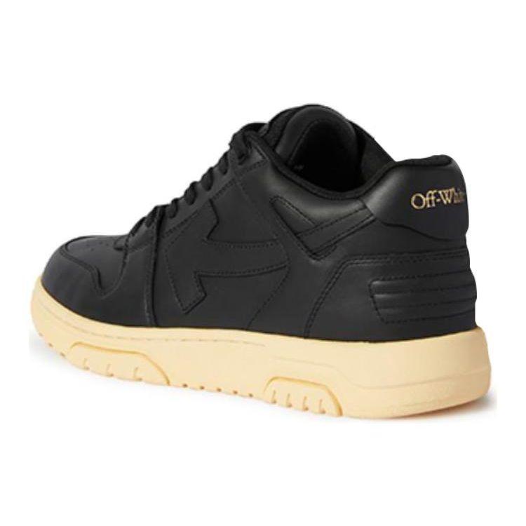 Off-White Out of Office Black Cream Men Sneakers OMIA189F23LEA0011010