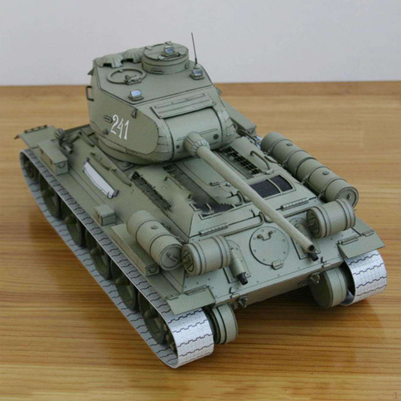 

1:25 Paper Tank Model Decoration DIY Accessories Puzzle Artwork 3D Retro Assemble Toy Gifts