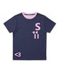 PAGESIISII Heart Sisi Print Dot Standard Fit Short Sleeve T-Shirt Light Pink