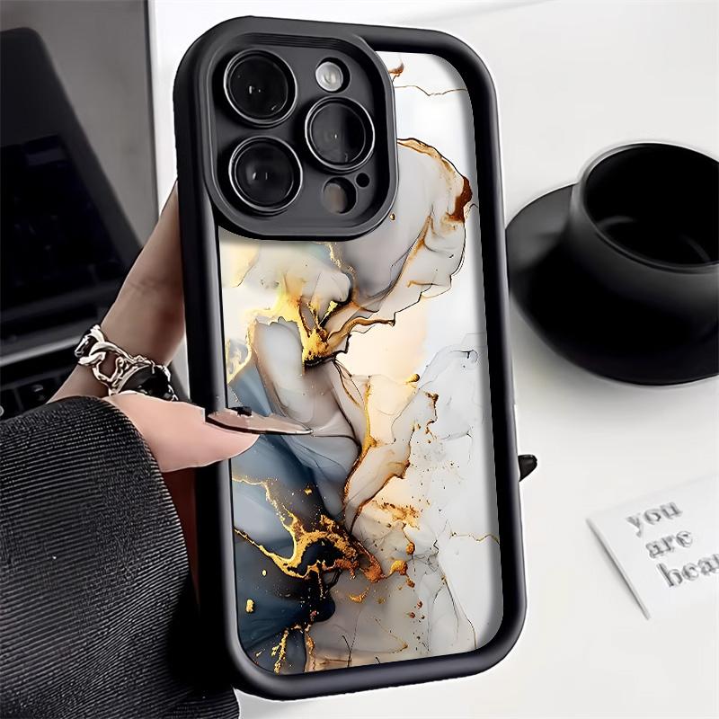 Silicone Phone Cover Marble Case For iPhone 16 Pro Max Case iPhone 13 15 11 12 14 Pro Max XR XS 7 8 Plus SE Shockproof Soft TPU