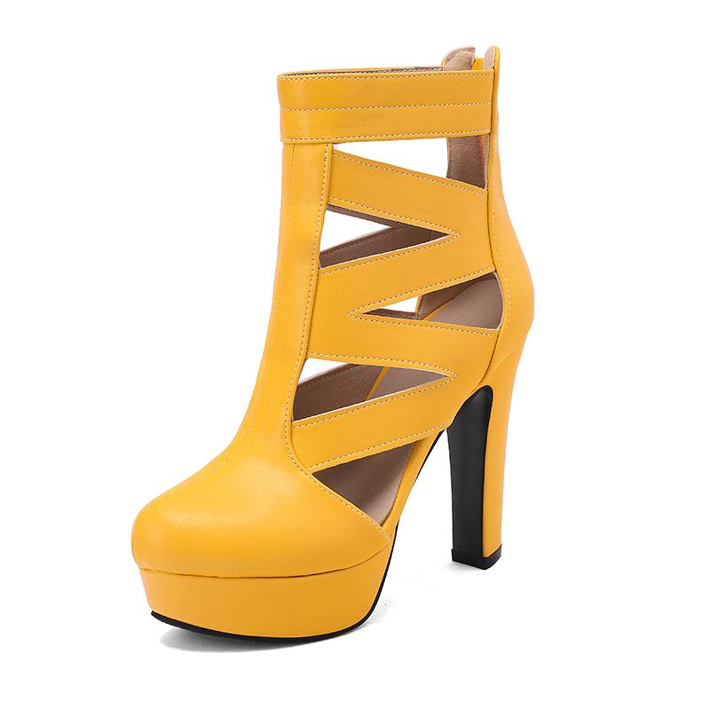 

2026 Summer Platform Women s Sandals Exquisite Hollow Design High Heels Zipper Back Party Date Sandals 39