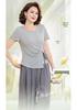 2026 Summer Plus Size Loose 2-Piece Set: Stylish Short Sleeve Top for Middle-Aged & Elderly Women