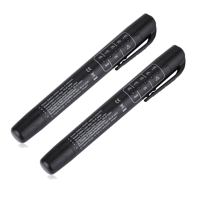 Brake Fluid Liquid Tester, Auto Diagnostic Testing Tool, Oil Moisture Analyzer with 5 LED Indicators, Auto Diagnostic Checker Tool for DOT3 DOT4