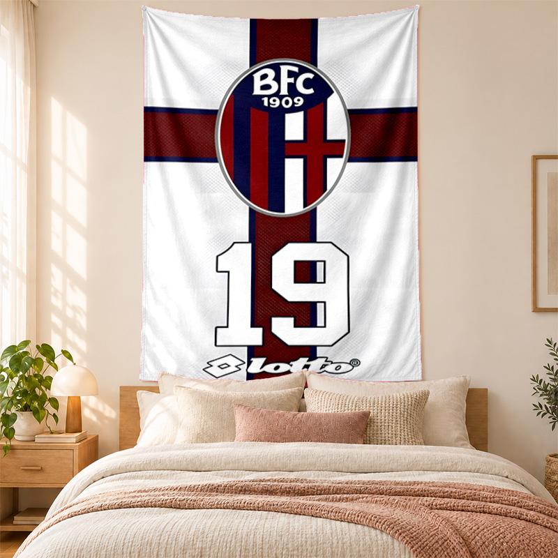 Bologna Football Club Tapestry Highquality for Decorating Living Room Bedroom Dorm Walls Ideal As Bedroom Wallart Orholiday Gift