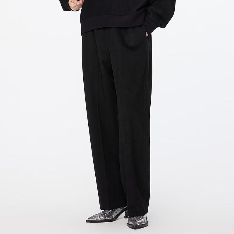 JNBY 2024 Winter Loose Fit Wool Blend Banana Pants