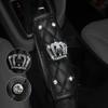 Crown Crystal Car Seat Belt Cover Rhinestones Leather Seat Belt Shoulder Pad Diamond Shifter Gear Cover Hand Brake Covers Sets