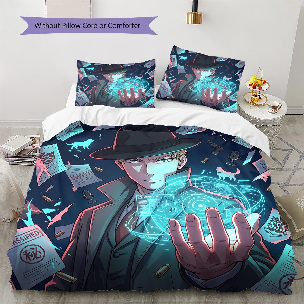 

SPY×FAMILY Pattern Bedding Pillowcase & Duvet Cover Set for Home Decoration Birthday Gift Set (1 * duvet cover + 2 * pillowcase, without core) 135x200cm