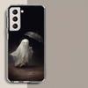 Cute Halloween Ghost Phone Case For Samsung Galaxy S25 Edge S24 S23 FE S21 S20 S10 Plus S22 S26 Ultra Cover Clear Cases TPU Capa