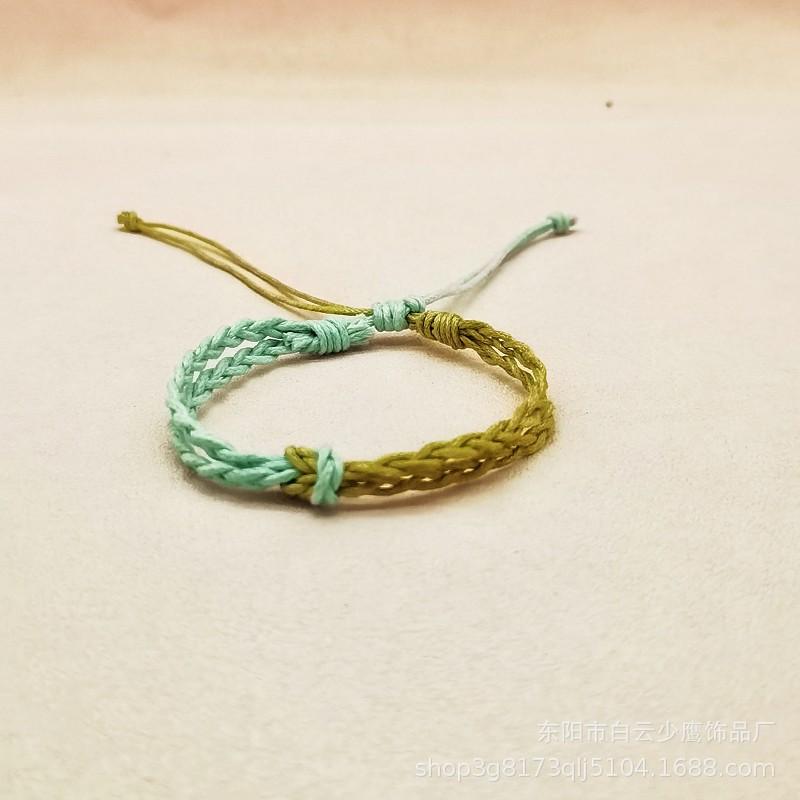 Handmade Retro Woven Bracelet for Couples - Personalized and Unisex