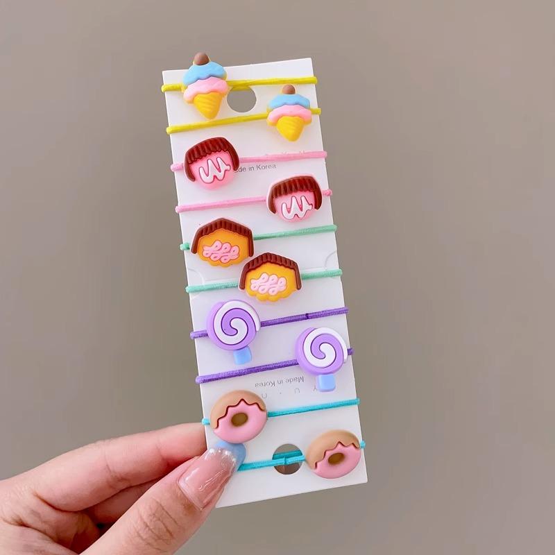 10-30PCS/Set, Cute Cartoon Animals, Hair Bands, Girls, Elastic Rubber Band, Headwear, Hair Accessories