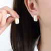 French Dopamine Macaron Enamel Earrings: Titanium Steel Vintage Ear Accessories