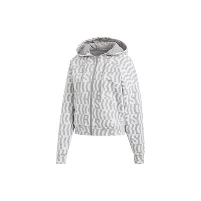 Allover Print Hooded Jacket Women Outerwear Grey FL4225