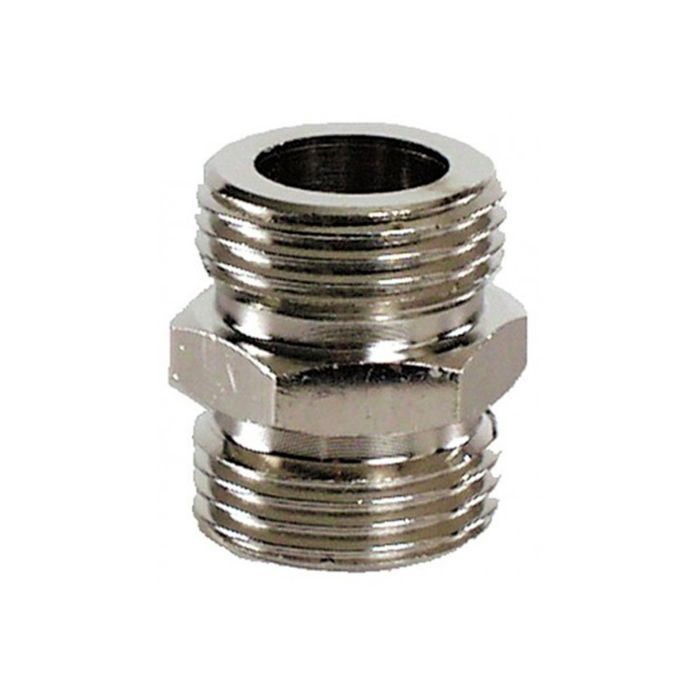 Mamelon double fileté - ICH-ZAPFE.DE - 5/8 pouces - Acier chrome-nickel - Rainure 14x8 mm