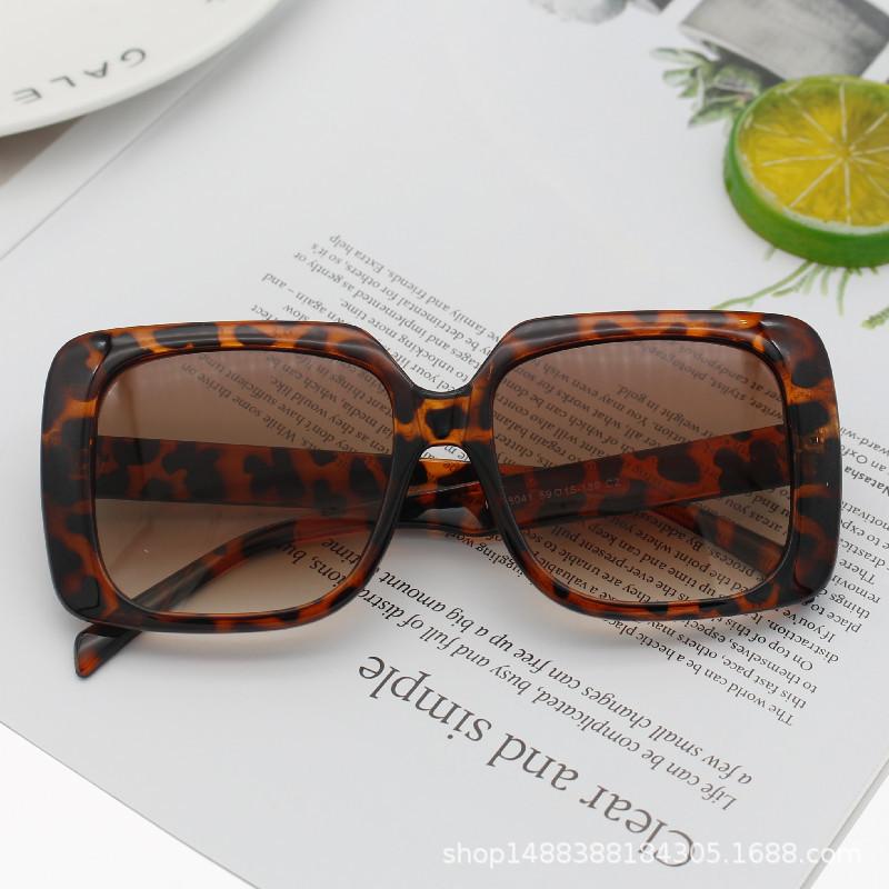 

Квадратные солнцезащитные очки, солнцезащитные очки с защитой от ультрафиолета для мужчин и женские солнцезащитные очки высшего класса. леопардовый