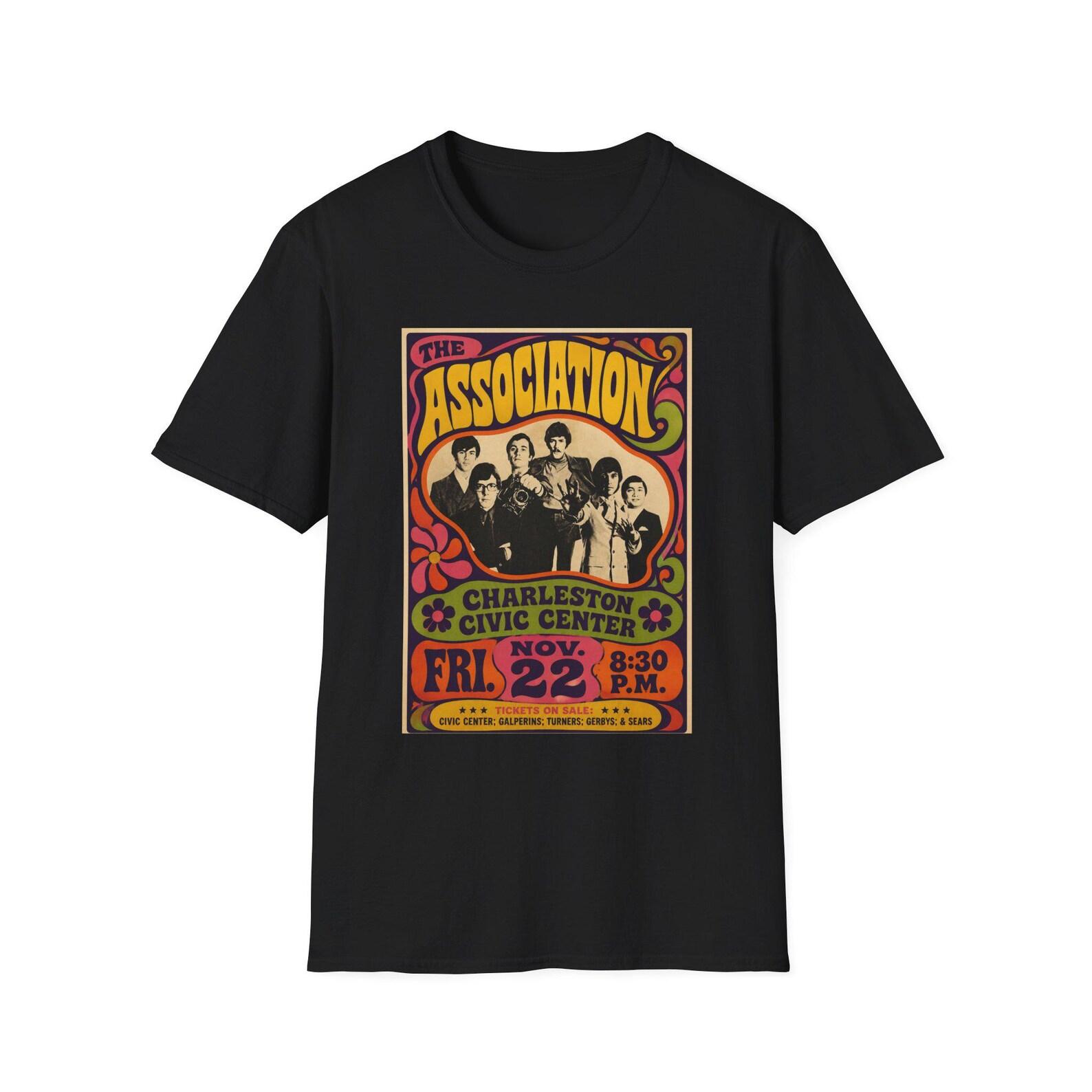The Association band fan fiction concert poster T-Shirt 1960s concert tee S