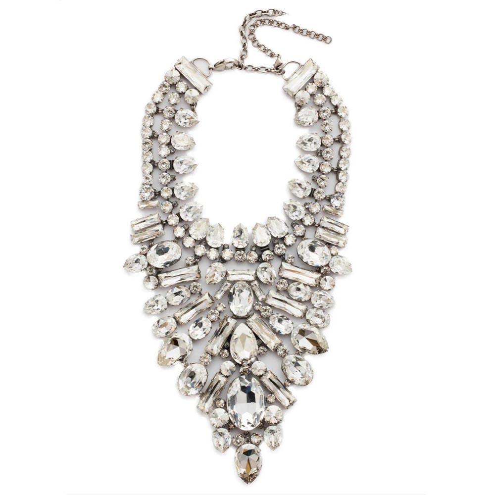 Stonefans 2024 Statement Exaggerated Necklace Choker Drag Queen Jewelry Fashion Geometric Dubai Rhinestone Collar Chain Women