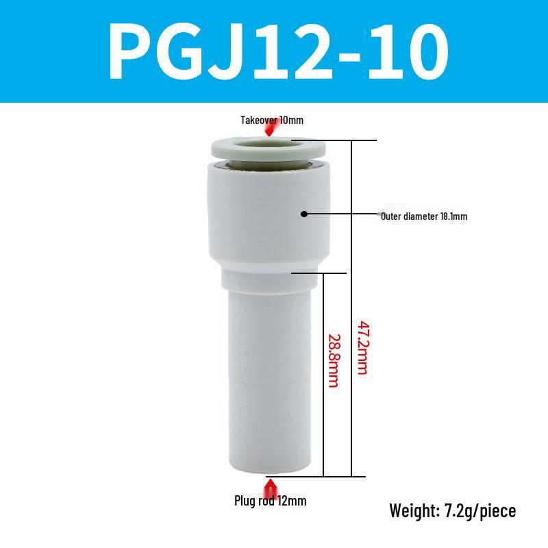 Elbow Pipe Plug Reducer Bush PGJ6-4 8-6 12-6 16-10 Blue-Black-White Male-Female
