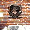 Bohemian Couple Skull Metal Wall Art Gothic Home Decor Soulmates Sculpture Halloween Day of Dead