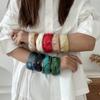 Marbling Irregular Resin Bracelet Smudged Cuff Bracelet Vintage Wide Chunky Bangle  Gifts