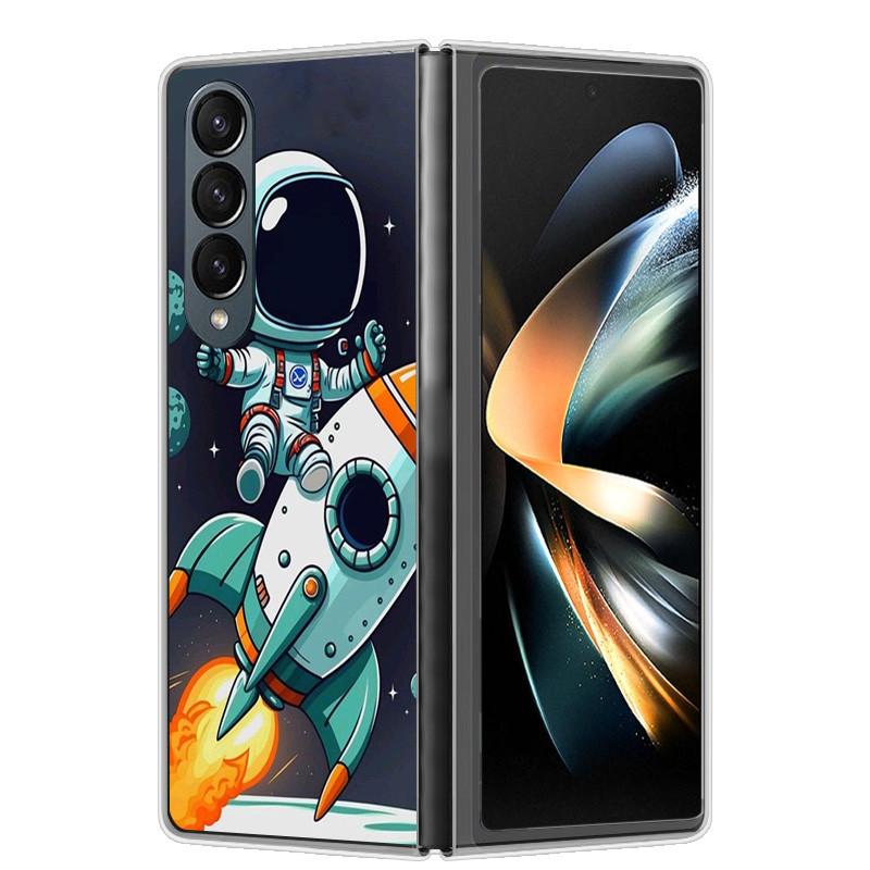 For Samsung Galaxy Z Fold6 Fold5 Z Fold 2 3 4 5 6 Fold5 Phone Case Astronaut Silicone Back Cover For Galaxy Z FOLD 6Funda Coque