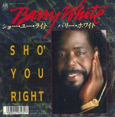 7inch Record BARRY WHITE - Sho' You Right / You're What's On M 7Y3047PROMO A&M 1987 Japan Soul/Funk Used