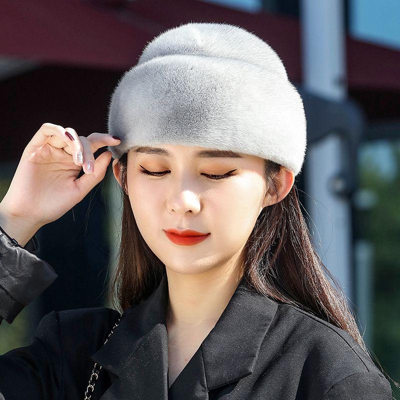 Women's Hat Faux Mink Fur Hat - Versatile Autumn Winter Earflap Beanie for Women - Warm Stylish